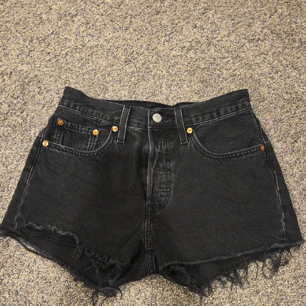 Black Denim Women's Shorts